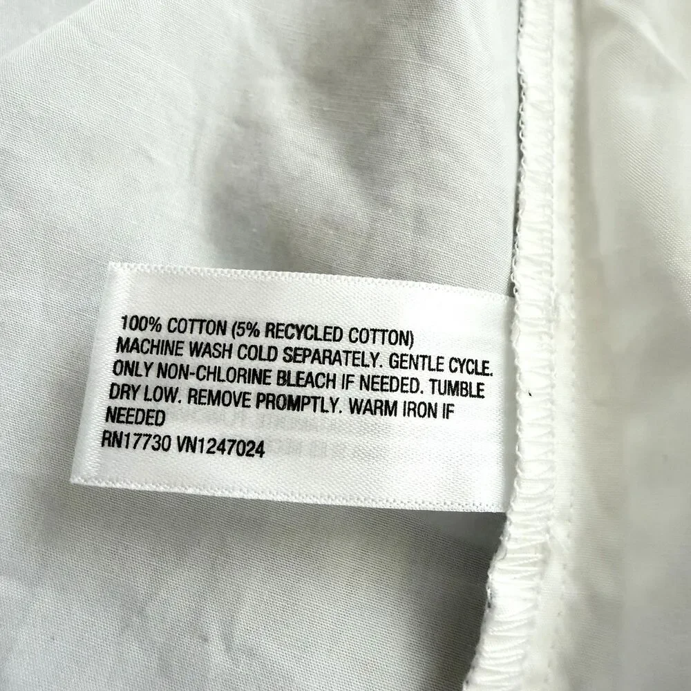 KBB by KAHLANA 'The Wrap Apron Shirt Dress' Women Size 2X White 100% Cotton NWT - Picture 6 of 9